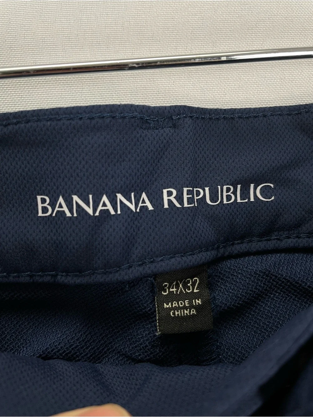 Banana Republic Performance Pants Men’s 34x32 Navy Blue Athletic Straight Chino